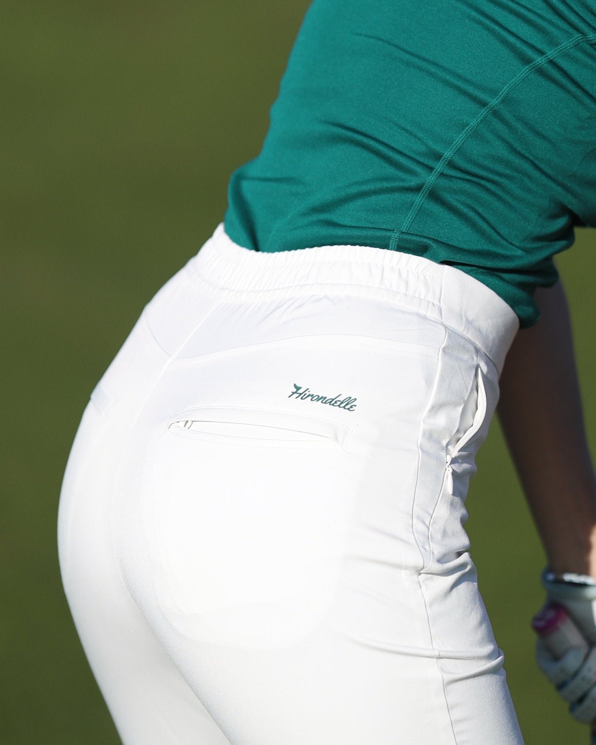 Hirondelle Performance Golf FiftyNine Pants in White color